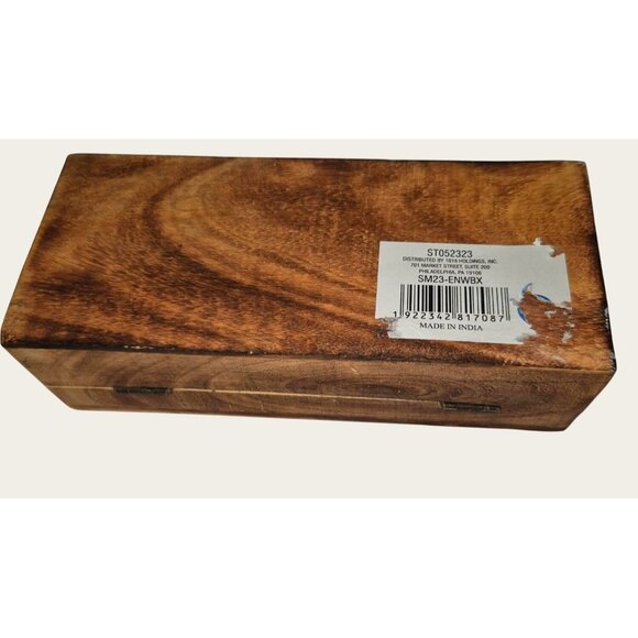 Handcrafted Wooden Incense Box Carved Floral Design10 Count Tarot The Sun Incens - Picture 5 of 8